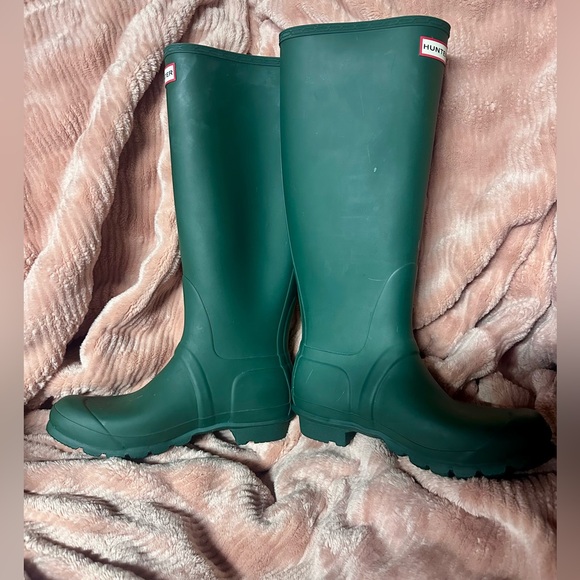 Hunter Green Women's Waterproof Rain Boots Size 8 - Picture 5 of 5